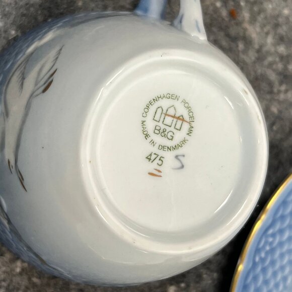 Bing & Grondahl Seagull Tea Cup Set w/ dessert sandwich plate - Picture 5 of 10